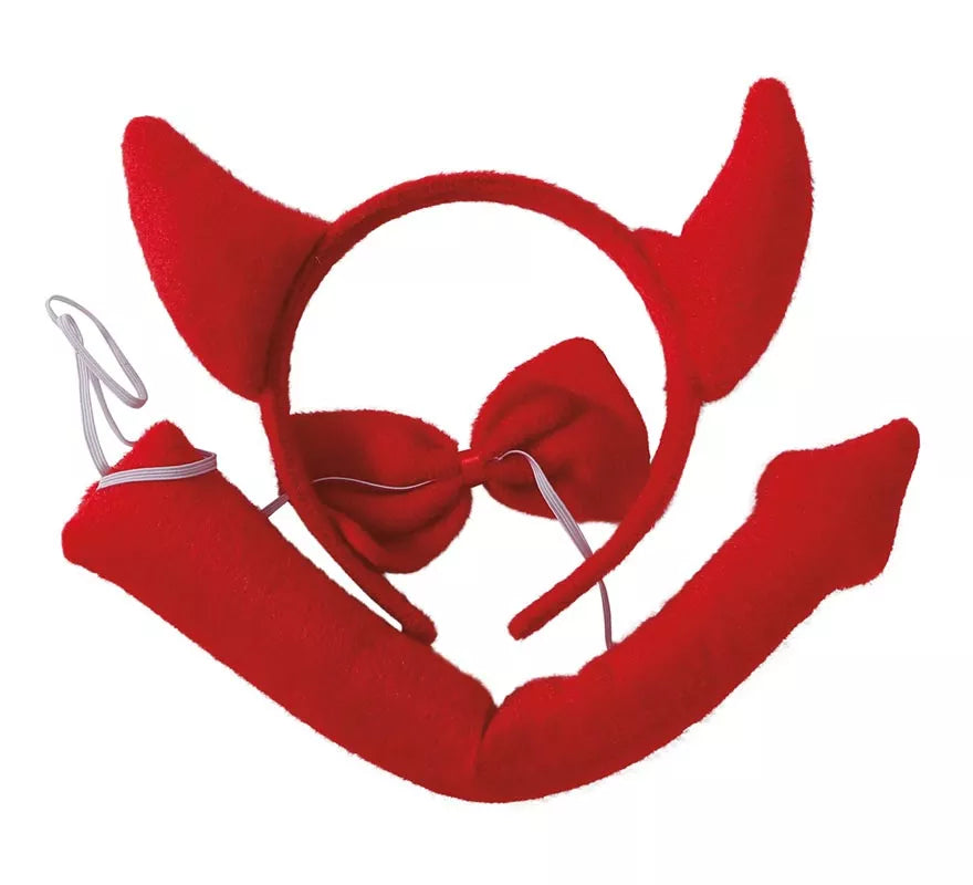 Translation missing: pt-PT.Kit de Diablesa: Diadema Cuernos, Pajarita y Cola