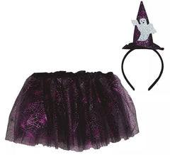 Kit Fantasma Infantil: Tutu e Tiara 30 cm