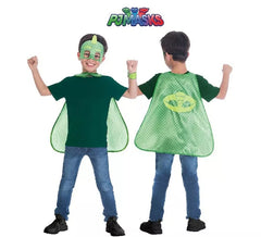 Kit Pj Masks Gekko Infantil: Máscara, capa e pulseira