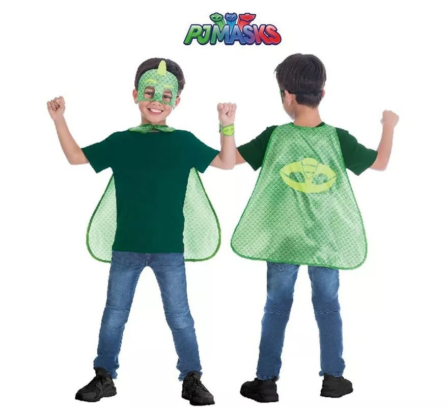 Translation missing: pt-PT.Kit de Gekko de Pj Masks Infantil: Antifaz, capa y pulsera