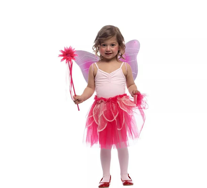 Translation missing: pt-PT.Kit de Hada rosa oscuro con alas para niña