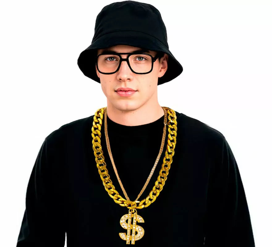 Translation missing: pt-PT.Kit de Hip-hop: Gorro, Gafas, Collar y Colgante