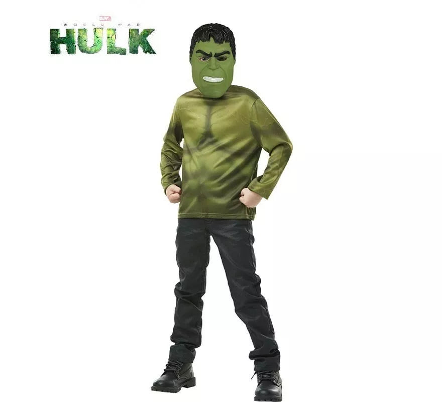 Translation missing: pt-PT.Kit de Hulk infantil: Top simulado y Máscara