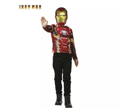 Kit Homem de Ferro Infantil: Top e Máscara