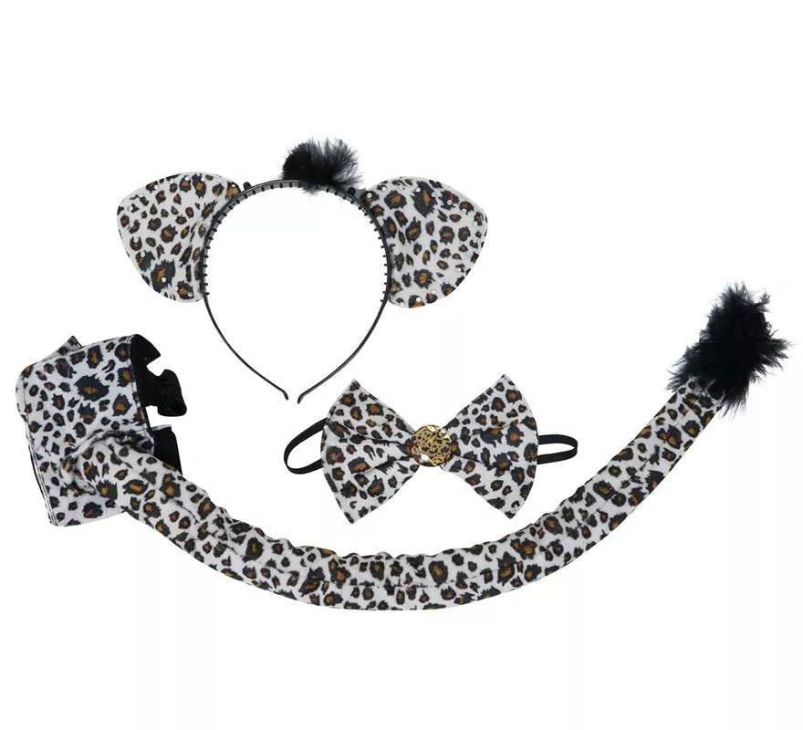 Translation missing: pt-PT.Kit de Leopardo: Orejas, pajarita y cola