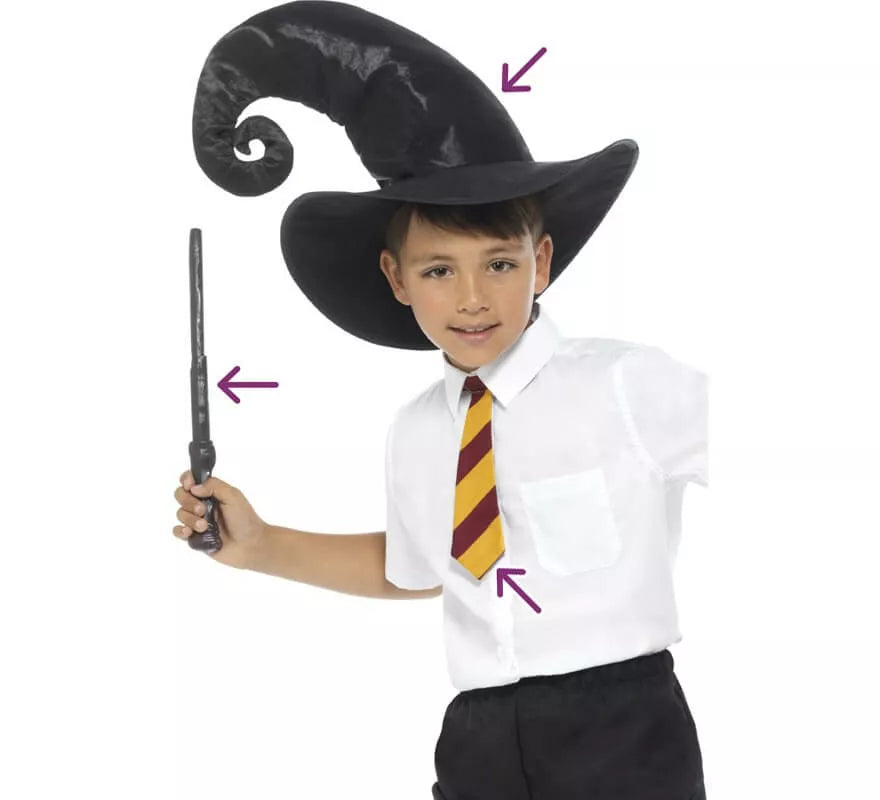 Kit de Mago: Corbata, Sombrero y Varita para niños