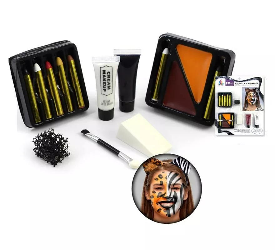 Translation missing: pt-PT.Kit de Maquillaje Animal Fx: Brochas, Tubos, Estuche de color y Esponjas