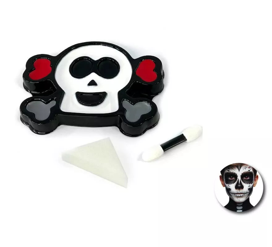 Translation missing: pt-PT.Kit de Maquillaje Calavera: Paleta, esponja y brocha
