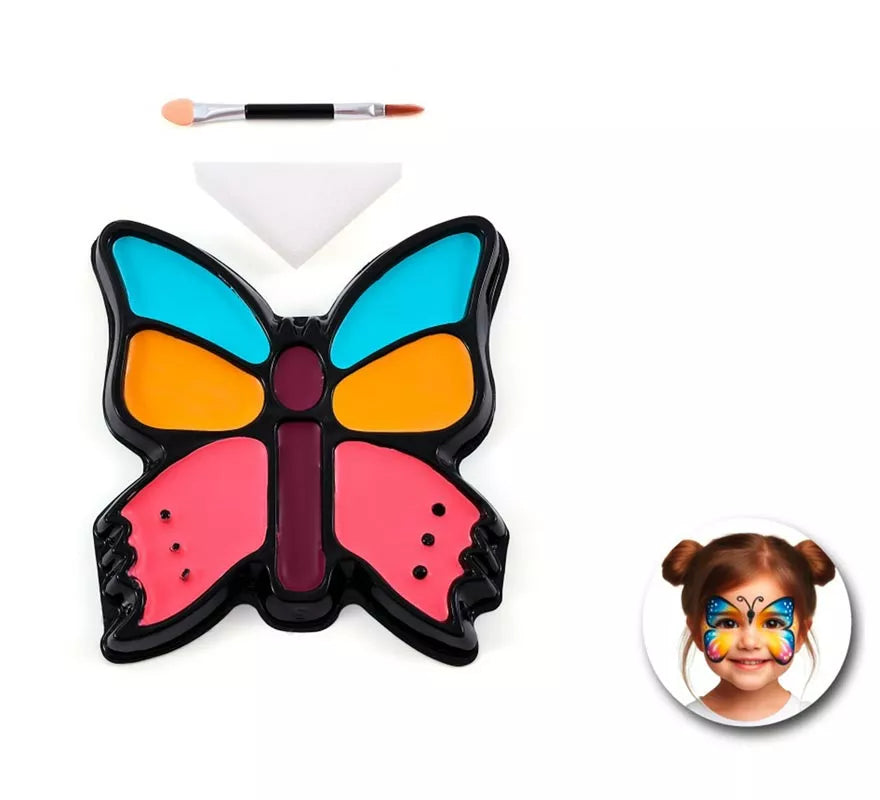 Translation missing: pt-PT.Kit de Maquillaje Mariposa: Esponja, brocha y paleta de colores