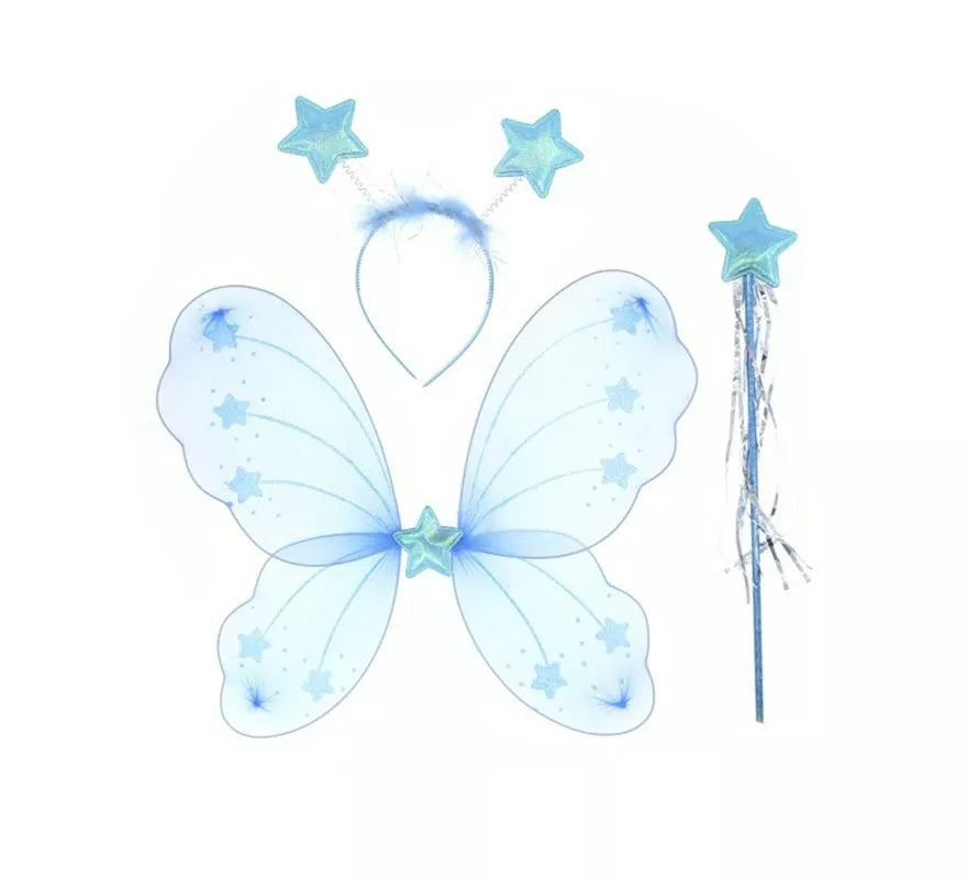 Translation missing: pt-PT.Kit de Mariposa azul: Diadema, Alas y Varita