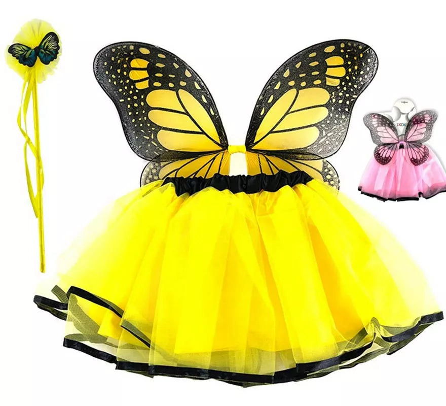Translation missing: pt-PT.Kit de Mariposa para niña en colores surtidos: Alas, Varita y Tutú