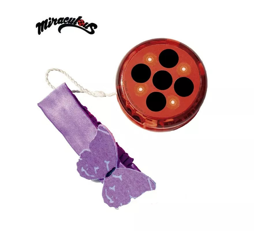 Translation missing: pt-PT.Kit de Miraculous Ladybug infantil: Yo-Yo con luz y pulsera