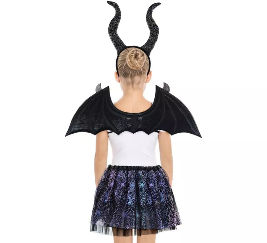 Translation missing: pt-PT.Kit de Murciélago negro Infantil: Tutú, Diadema y Alas