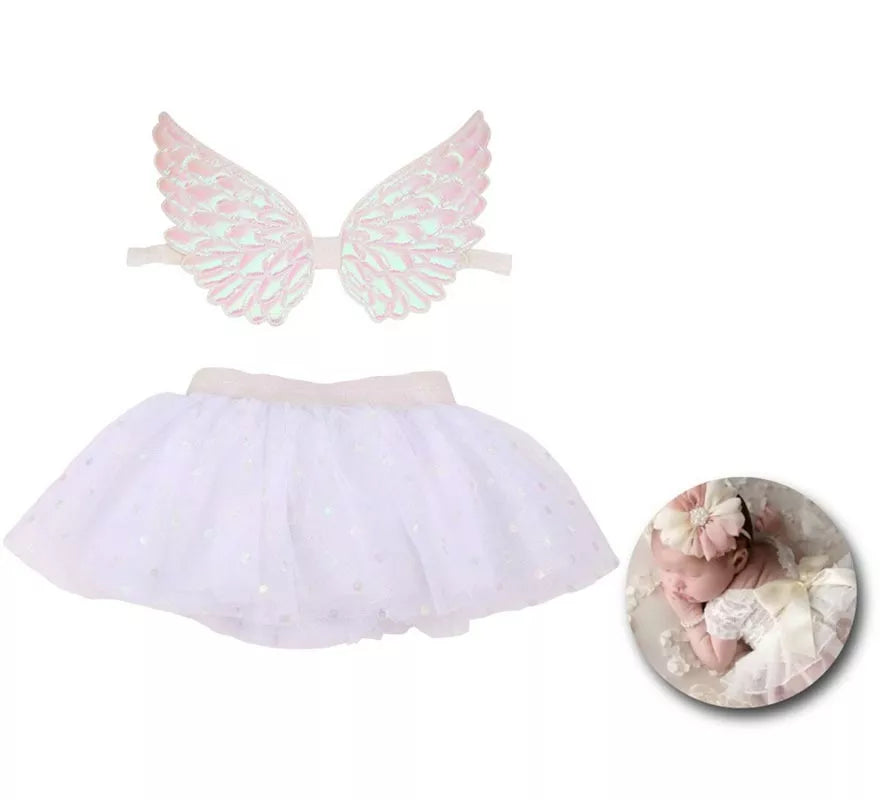 Translation missing: pt-PT.Kit de Newborn Ángel infantil: Tutú y Alas