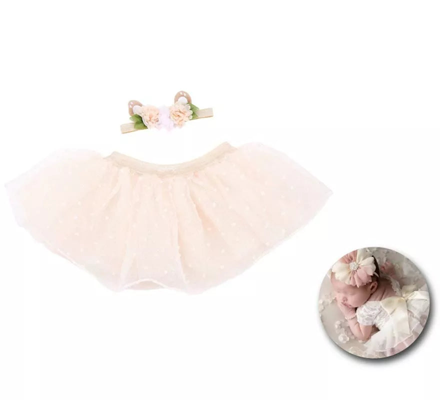 Translation missing: pt-PT.Kit de Newborn Cervatillo infantil: Tutú y Cinta de orejas