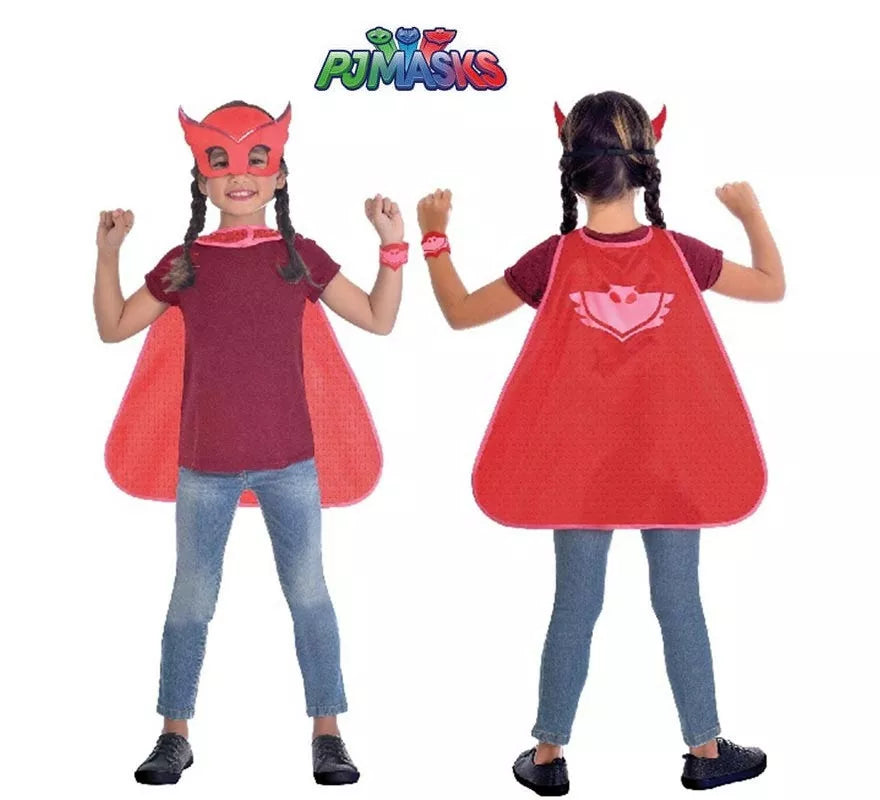 Translation missing: pt-PT.Kit de Owlette de Pj Masks Infantil: Antifaz, capa y pulsera