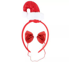 Kit Papai Noel: Tiara e Gravata Borboleta