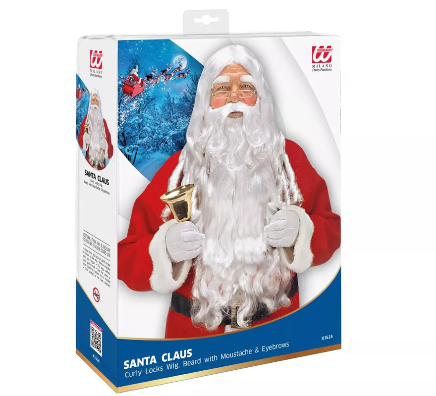 Translation missing: pt-PT.Kit de Papá Noel: Peluca, Barba, Bigote y Cejas