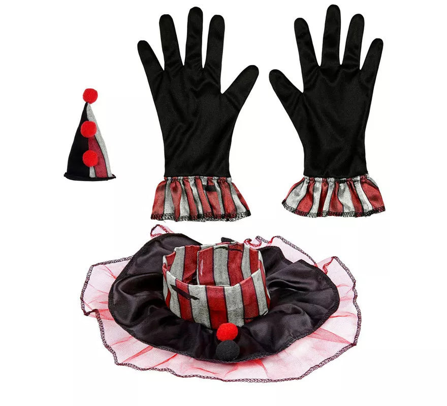 Translation missing: pt-PT.Kit de Payaso: Mini Sombrero, Guantes y Gorguera