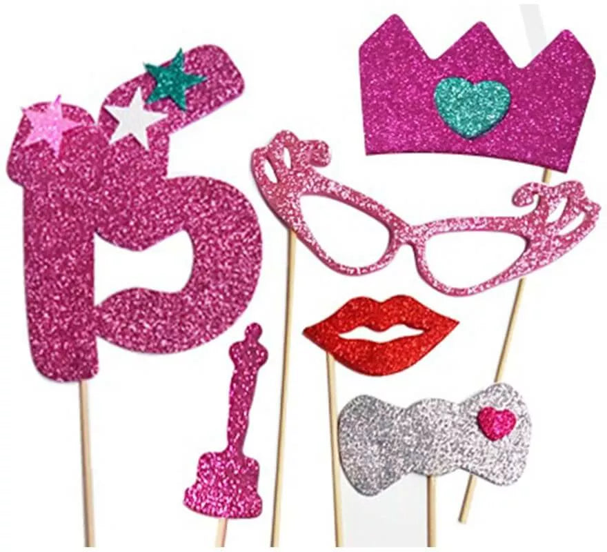 Translation missing: pt-PT.Kit de Photocall Chica Felices 15 años con 6 Piezas