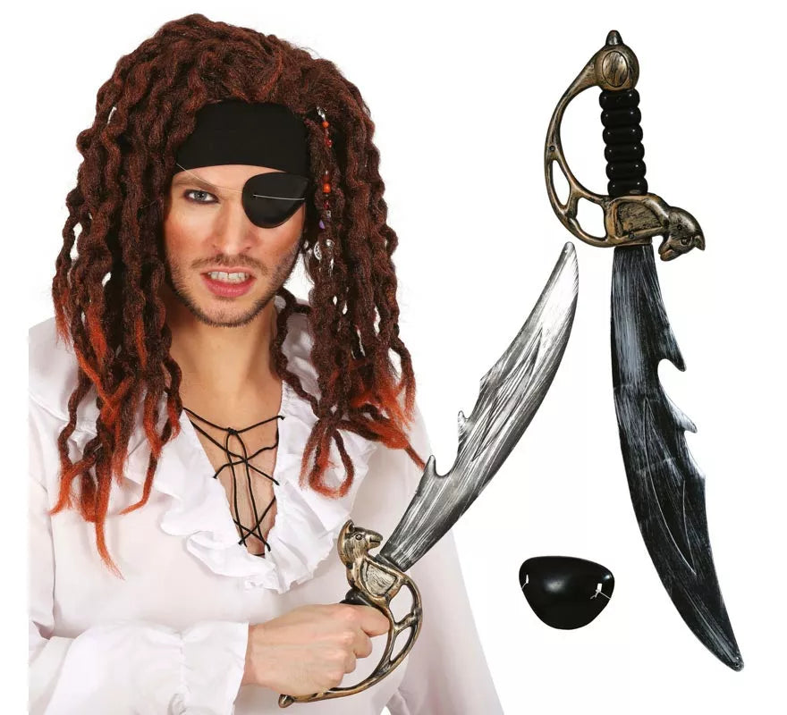 Translation missing: pt-PT.Kit de Pirata: Espada y Parche de 50 cm