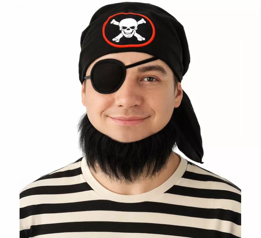 Translation missing: pt-PT.Kit de Pirata: Pañuelo, Parche y Barba