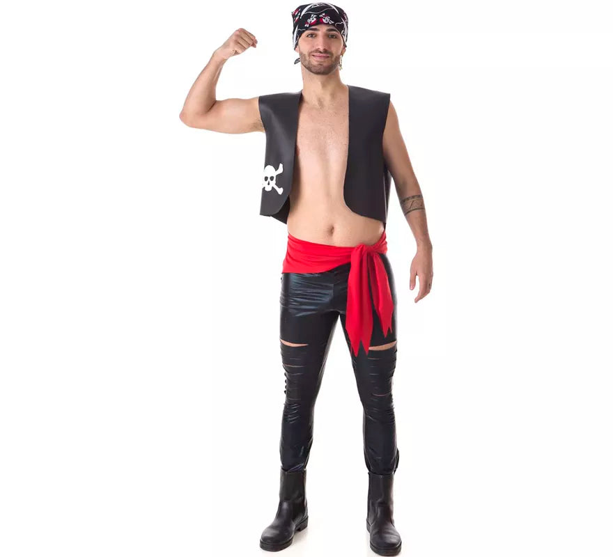 Translation missing: pt-PT.Kit de Pirata para hombre: Chaleco, Fajín y Pañuelo