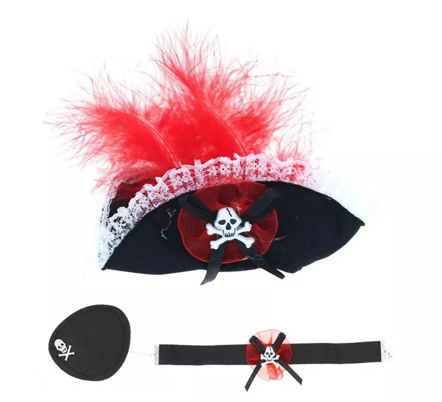 Translation missing: pt-PT.Kit de Pirata para mujer: Sombrero, Collar y Parche