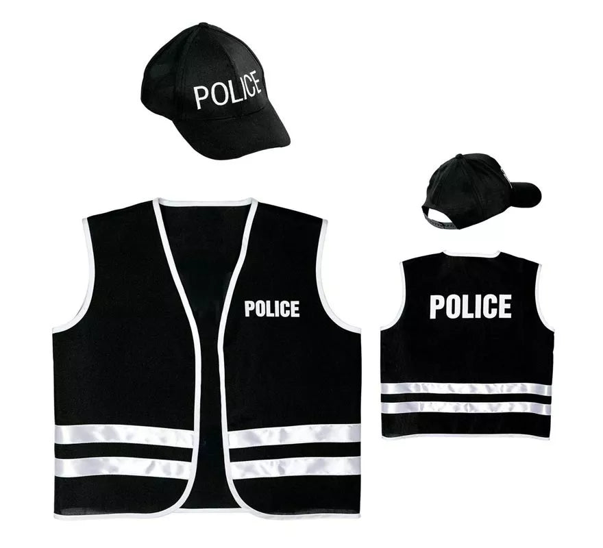Translation missing: pt-PT.Kit de Policía inglés infantil: Gorro y chaleco