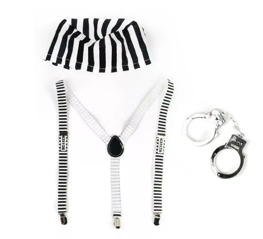 Translation missing: pt-PT.Kit de Preso: Tirantes, Gorro y Esposas