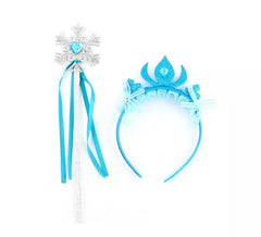 Kit Princesa do Gelo: Coroa e Varinha