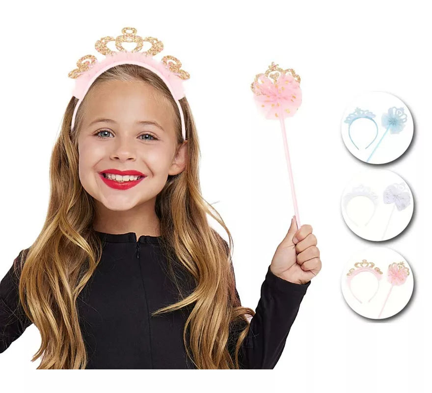 Translation missing: pt-PT.Kit de Princesa en modelos surtidos infantil: Diadema y Varita