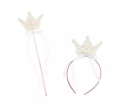 Kit Princesa Perolada: Coroa e Varinha