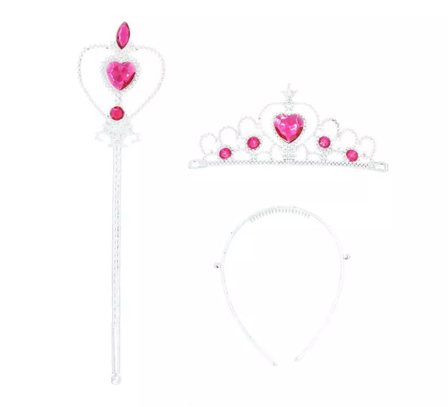 Translation missing: pt-PT.Kit de Princesa rosa: Corona, Varita y Cintillo
