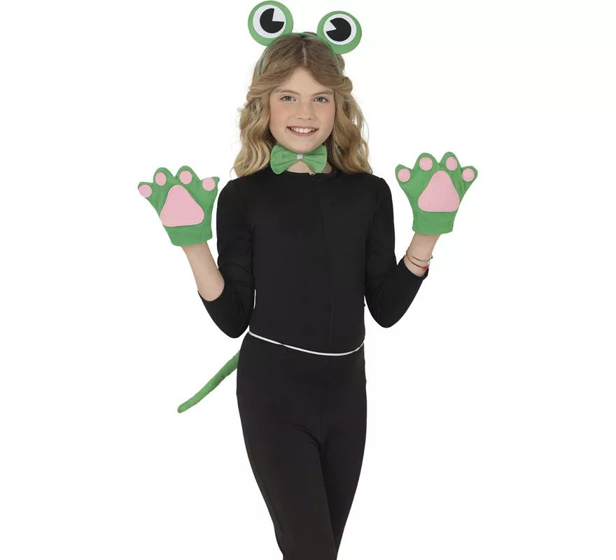 Translation missing: pt-PT.Kit de Ranita para niños: cola, guantes, diadema y pajarita