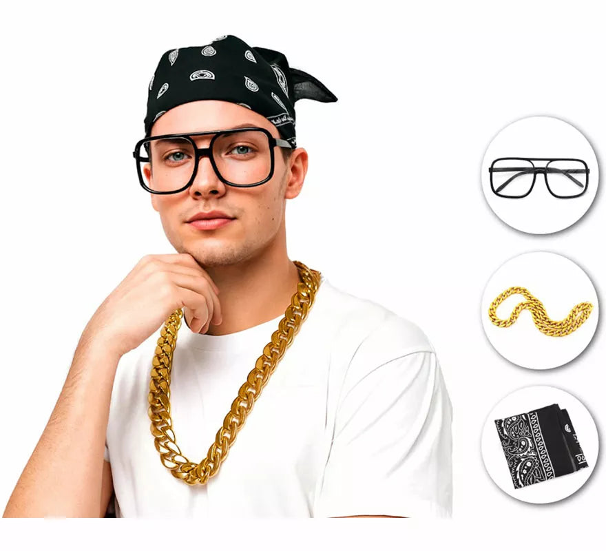 Translation missing: pt-PT.Kit de Rapero: Gafas, Collar y Pañuelo