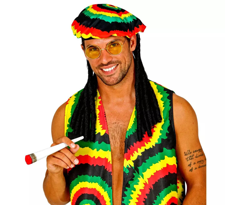 Translation missing: pt-PT.Kit de Rastafari: Gorro con rastas, Gafas y Cigarro