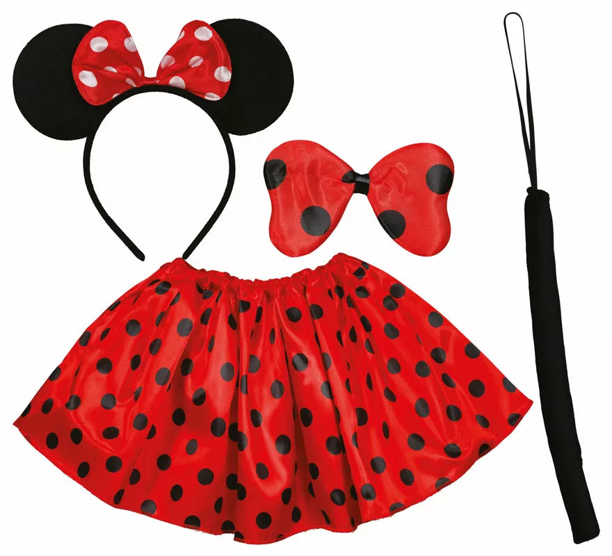 Translation missing: pt-PT.Kit de Ratoncita Famosa infantil: Diadema, lazo, cola y falda