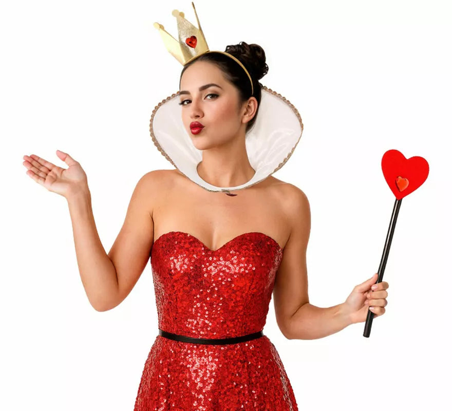 Translation missing: pt-PT.Kit de Reina de Corazones: Diadema, Barita y Cuello