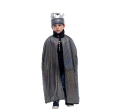 Kit Rei Medieval Infantil: Capa e Coroa Reversíveis