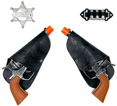 Kit Xerife: 2 armas com coldres, estrela e balas