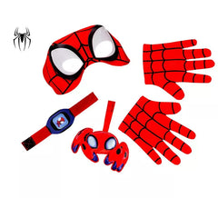 Kit Aranha Infantil : Máscara, Luvas, Relógio e Aranha