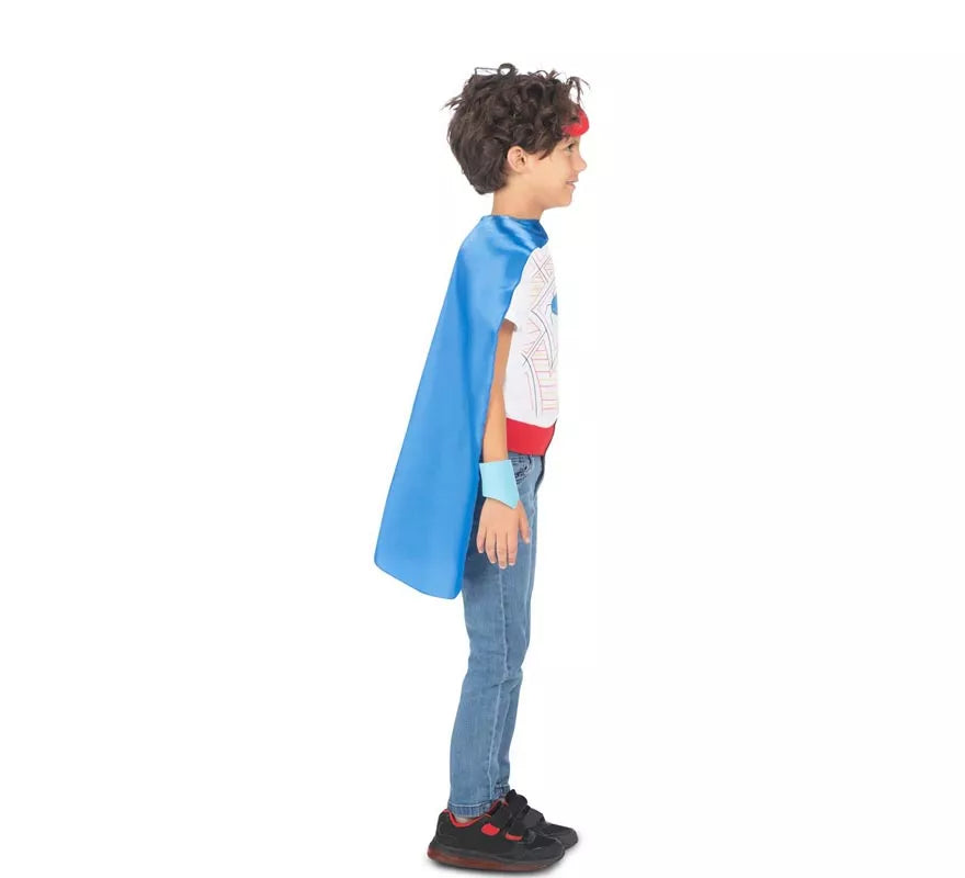 Translation missing: pt-PT.Kit de Superhéroe azul infantil: antifaz, capa y cinturón