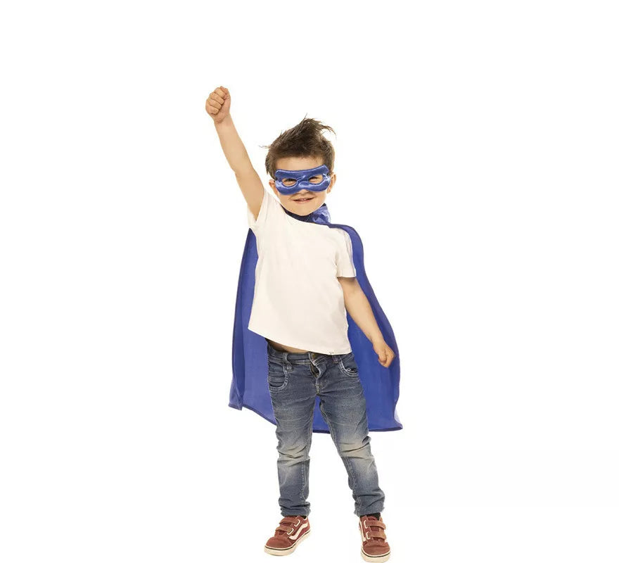 Translation missing: pt-PT.Kit de Superhéroe Azul Infantil: Capa y Antifaz