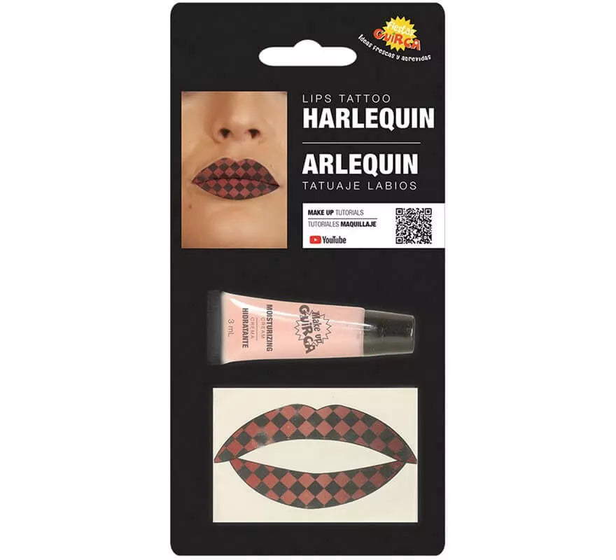 Translation missing: pt-PT.Kit de Tatuaje Labios Arlequina con Hidratante