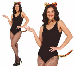 Kit Tigre Adulto: Tiara, gravata borboleta e rabo