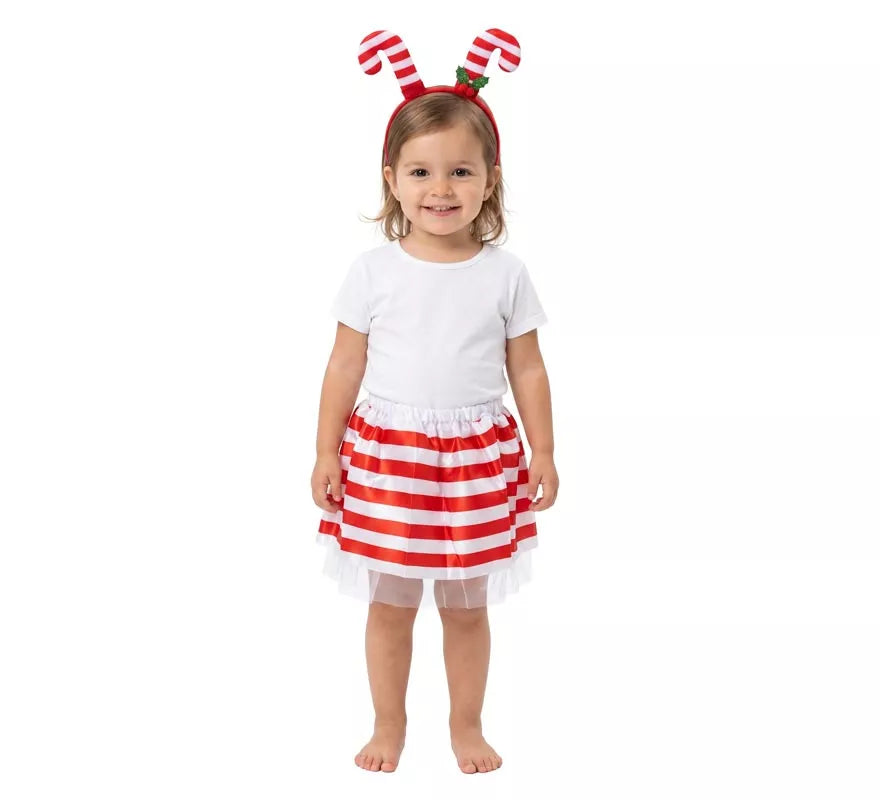 Translation missing: pt-PT.Kit de Tutú y Diadema de Bastones de Caramelo para niña