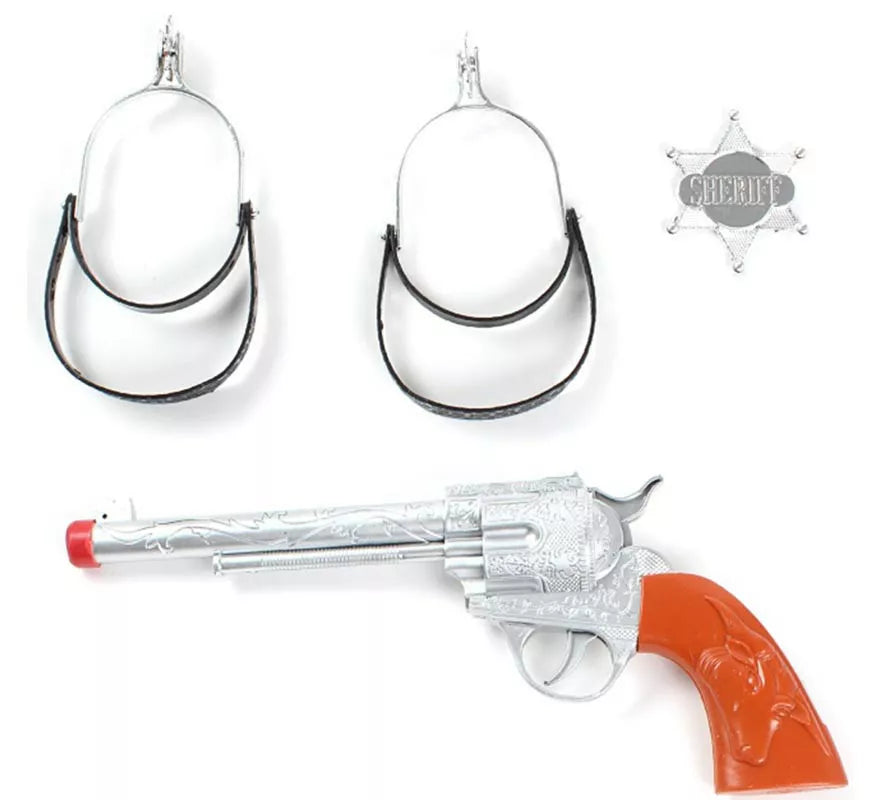 Translation missing: pt-PT.Kit de Vaquero: Pistola de juguete, Estrella y Espuelas