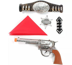 Kit Cowboy: Arma de Brinquedo, Bandana, Estrela, Balas e Cinto
