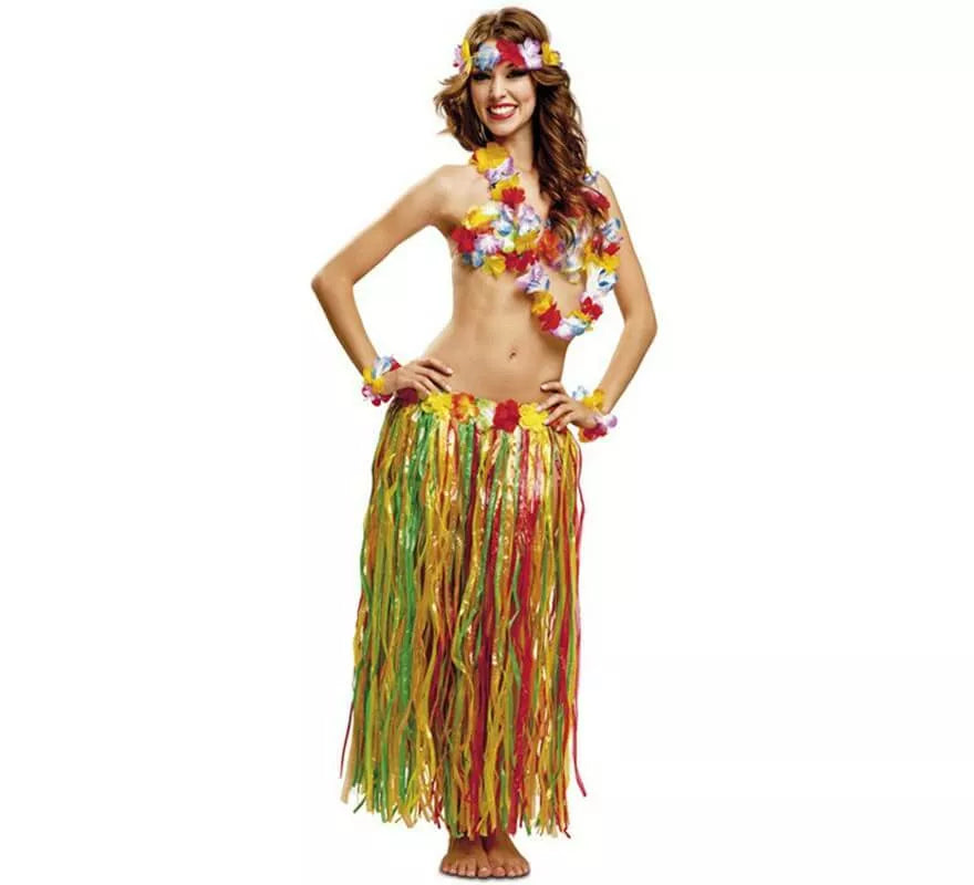 Translation missing: pt-PT.Kit Hawaiana Deluxe: Corona, collar, pulseras, sujetador y falda
